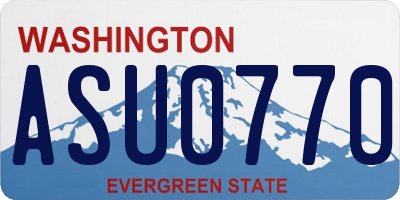 WA license plate ASU0770