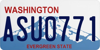 WA license plate ASU0771
