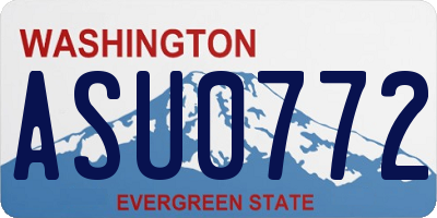 WA license plate ASU0772