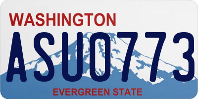 WA license plate ASU0773