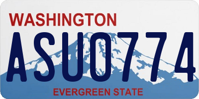 WA license plate ASU0774