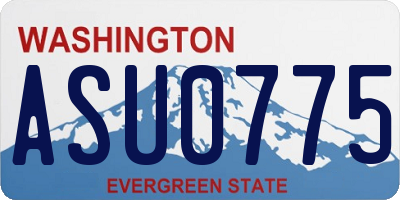 WA license plate ASU0775