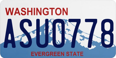 WA license plate ASU0778
