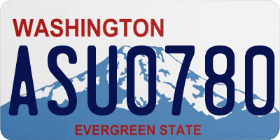 WA license plate ASU0780