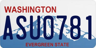 WA license plate ASU0781