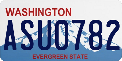 WA license plate ASU0782