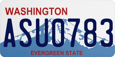 WA license plate ASU0783