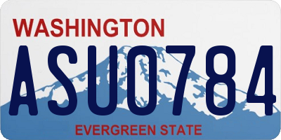 WA license plate ASU0784