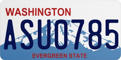 WA license plate ASU0785