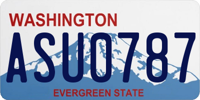 WA license plate ASU0787