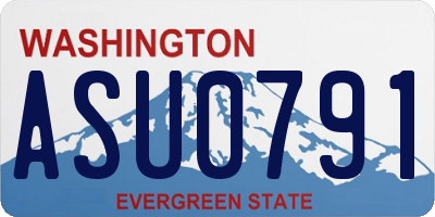 WA license plate ASU0791