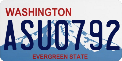 WA license plate ASU0792