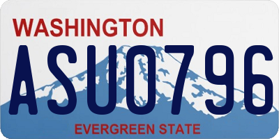 WA license plate ASU0796