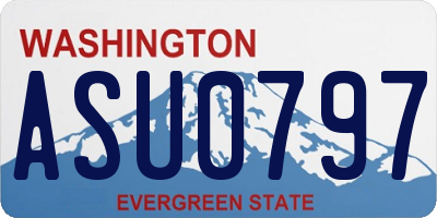 WA license plate ASU0797