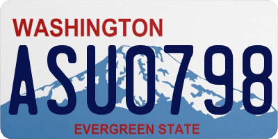 WA license plate ASU0798