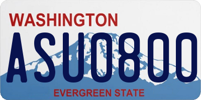 WA license plate ASU0800