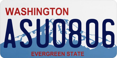 WA license plate ASU0806