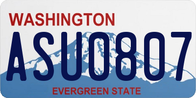 WA license plate ASU0807