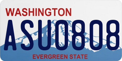 WA license plate ASU0808
