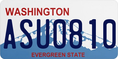 WA license plate ASU0810