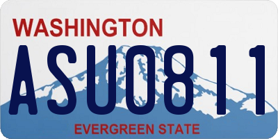 WA license plate ASU0811