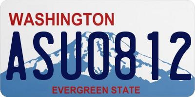 WA license plate ASU0812