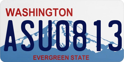 WA license plate ASU0813