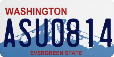 WA license plate ASU0814