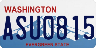 WA license plate ASU0815