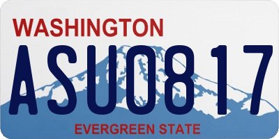 WA license plate ASU0817