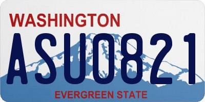 WA license plate ASU0821