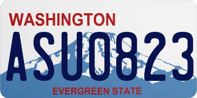 WA license plate ASU0823