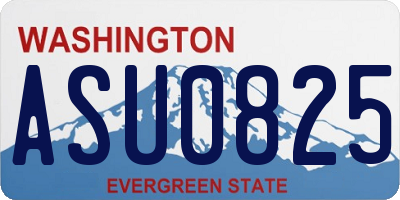 WA license plate ASU0825