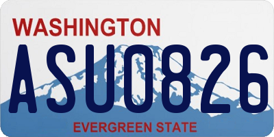 WA license plate ASU0826