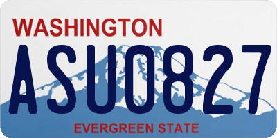 WA license plate ASU0827