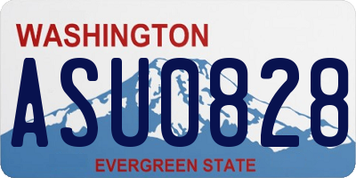 WA license plate ASU0828