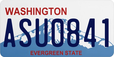 WA license plate ASU0841