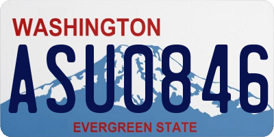 WA license plate ASU0846