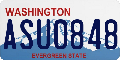 WA license plate ASU0848
