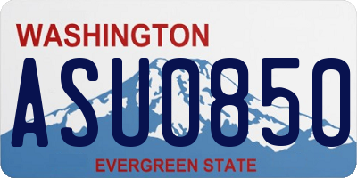 WA license plate ASU0850
