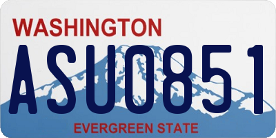 WA license plate ASU0851