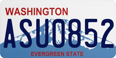 WA license plate ASU0852
