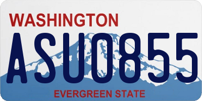 WA license plate ASU0855