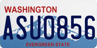 WA license plate ASU0856