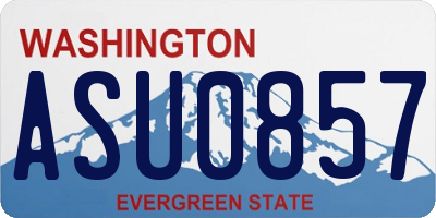 WA license plate ASU0857