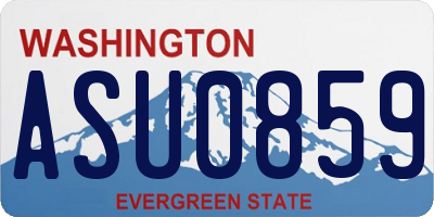 WA license plate ASU0859