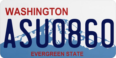 WA license plate ASU0860