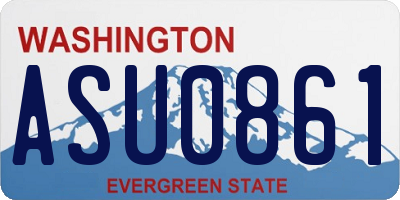 WA license plate ASU0861