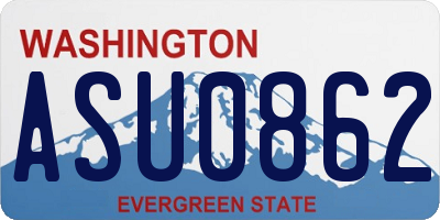 WA license plate ASU0862