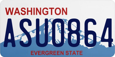 WA license plate ASU0864